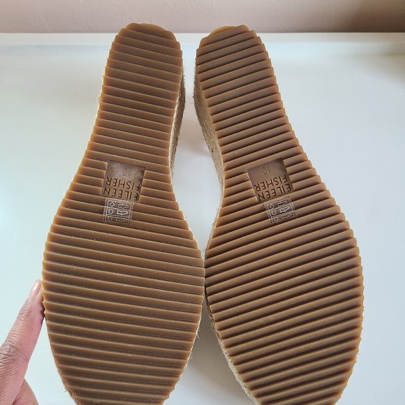 Eileen Fisher | Wedge d'Orsay Wedge Espadrille | Cream | Size 10 NWOT - Picture 8 of 15